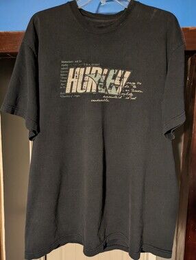 Black Hurley International Tshirt Men's Size XL. PacSun Casual Back To School